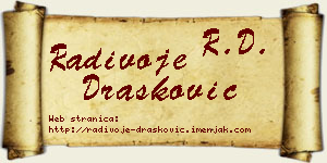 Radivoje Drašković vizit kartica
